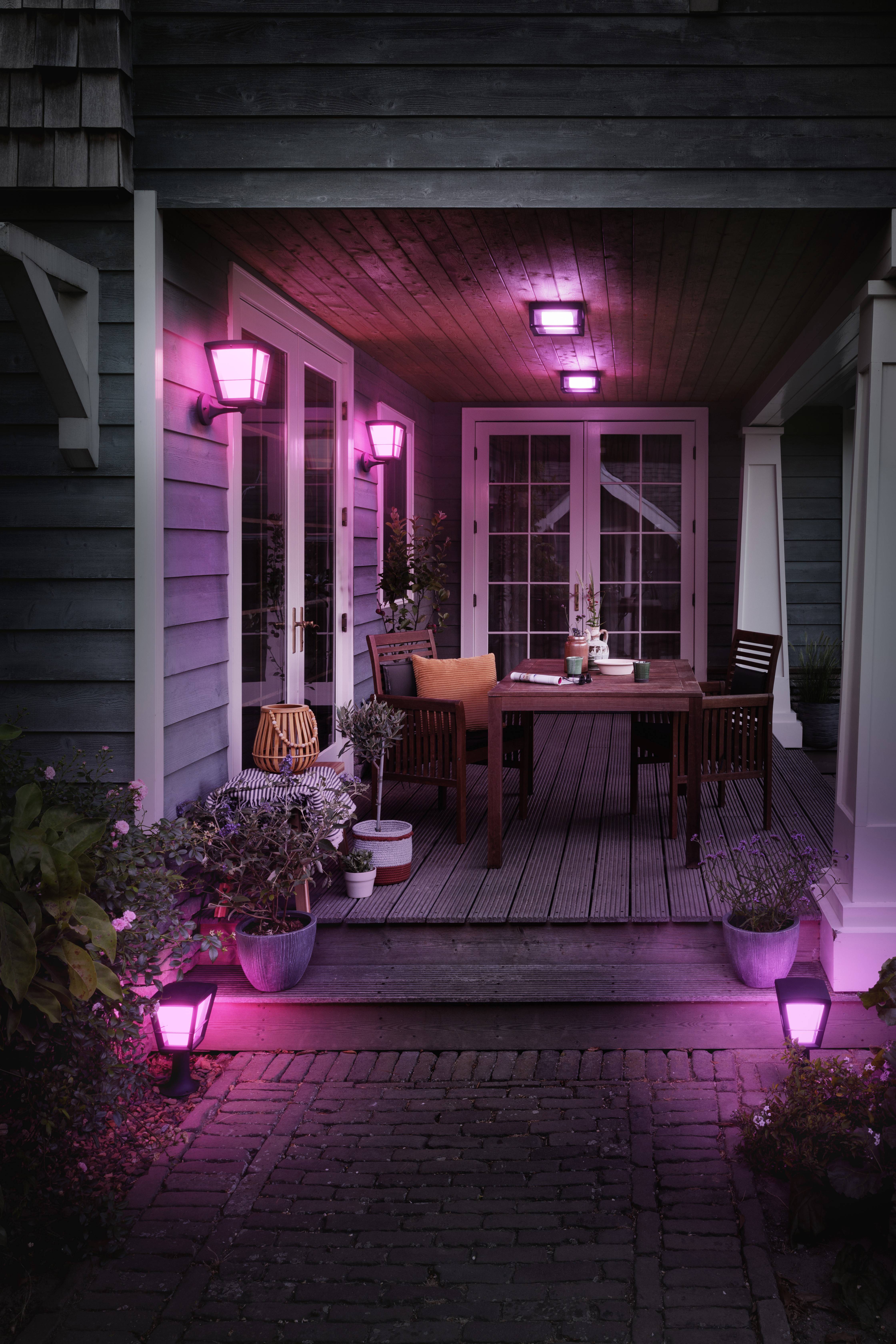 Philips LED LED-Außenwandleuchte 17439/30/P7 Econic LED fest eingebaut 15 W RGBW