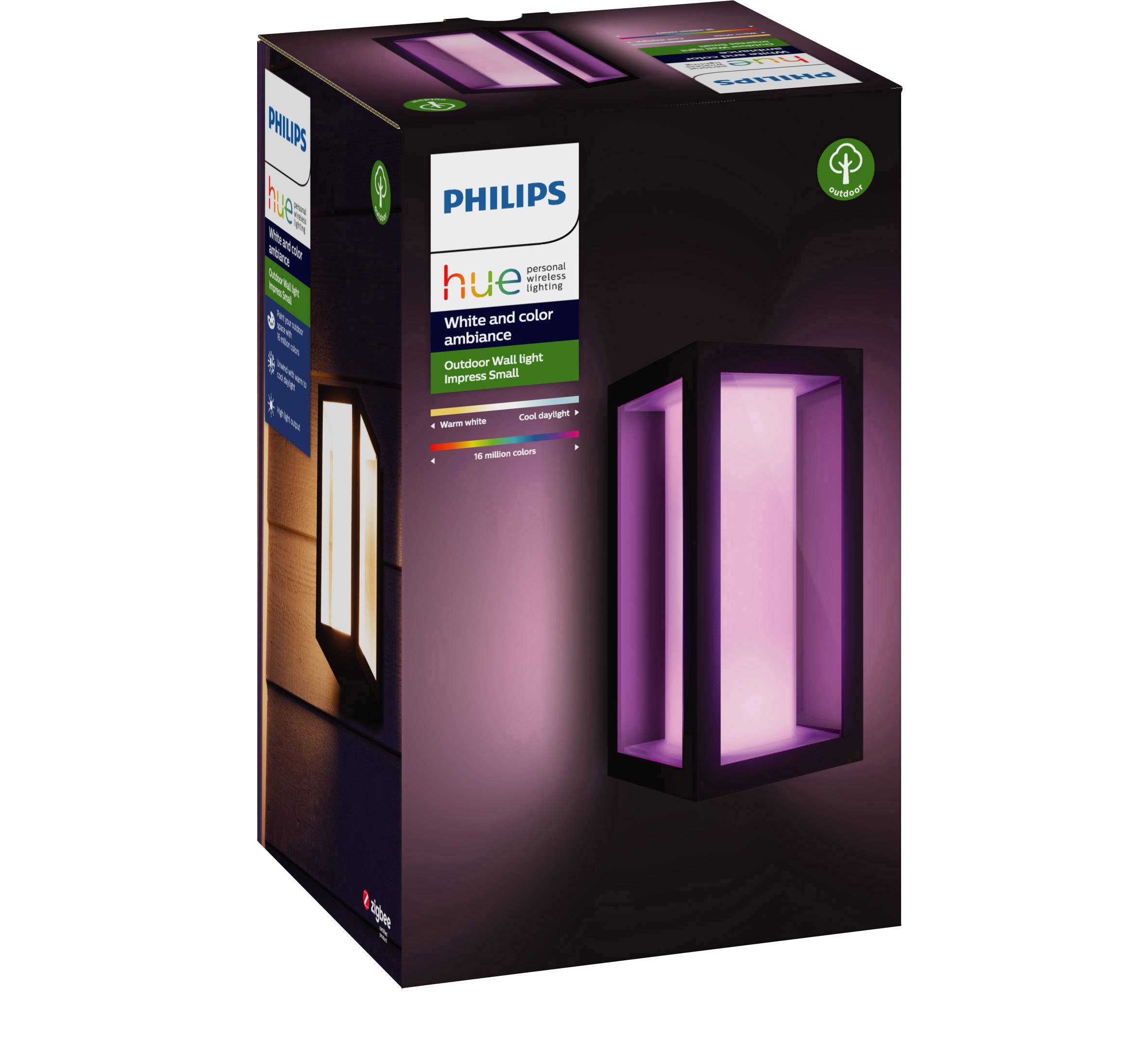 Philips Hue LED-Außenwandleuchte 17429/30/P7 Impress LED fest eingebaut 16 W RGBW