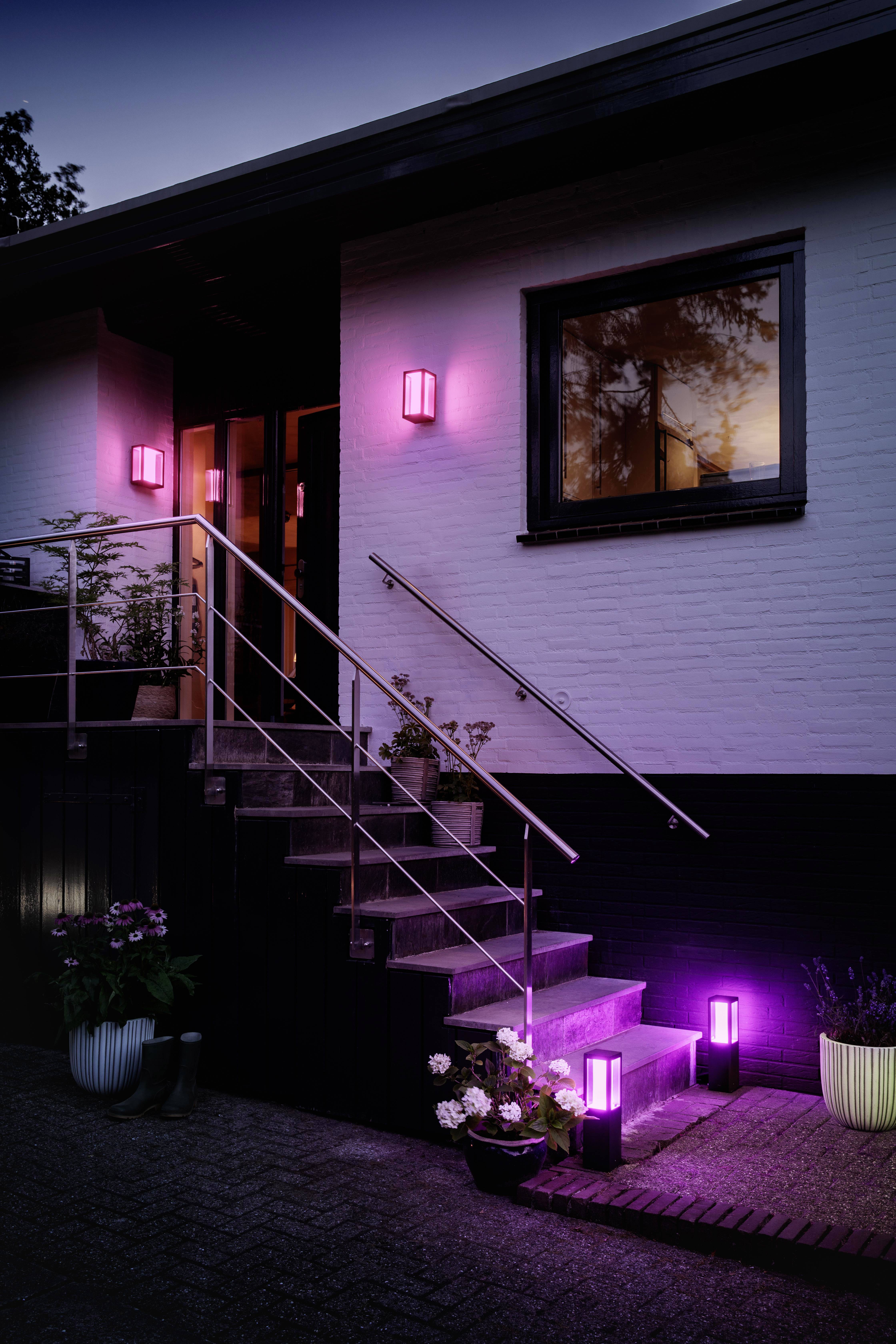 Philips Hue LED-Außenwandleuchte 17430/30/P7 Impress LED fest eingebaut 16 W RGBW