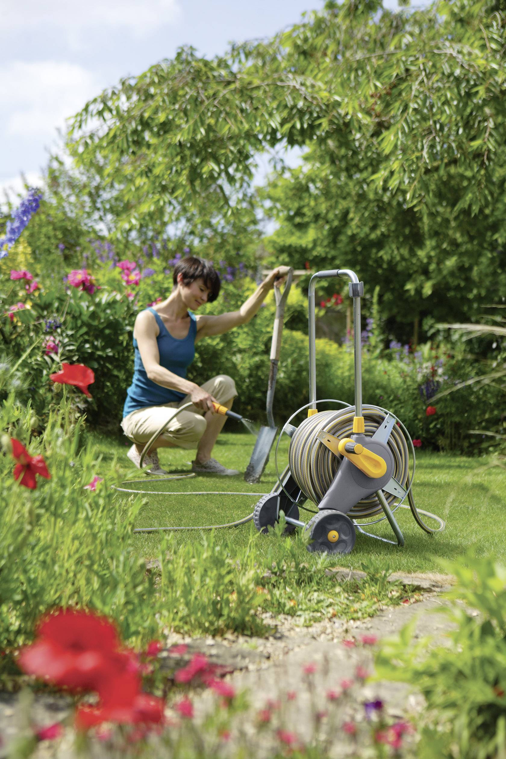 Hozelock 2436R3535 Schlauchwagen 30 m 1 St. Grau, Gelb