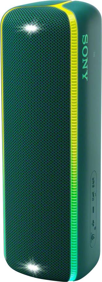 Sony SRS-XB32 Bluetooth® Lautsprecher AUX, Outdoor, Staubfest, stoßfest, USB, Wasserfest Grün