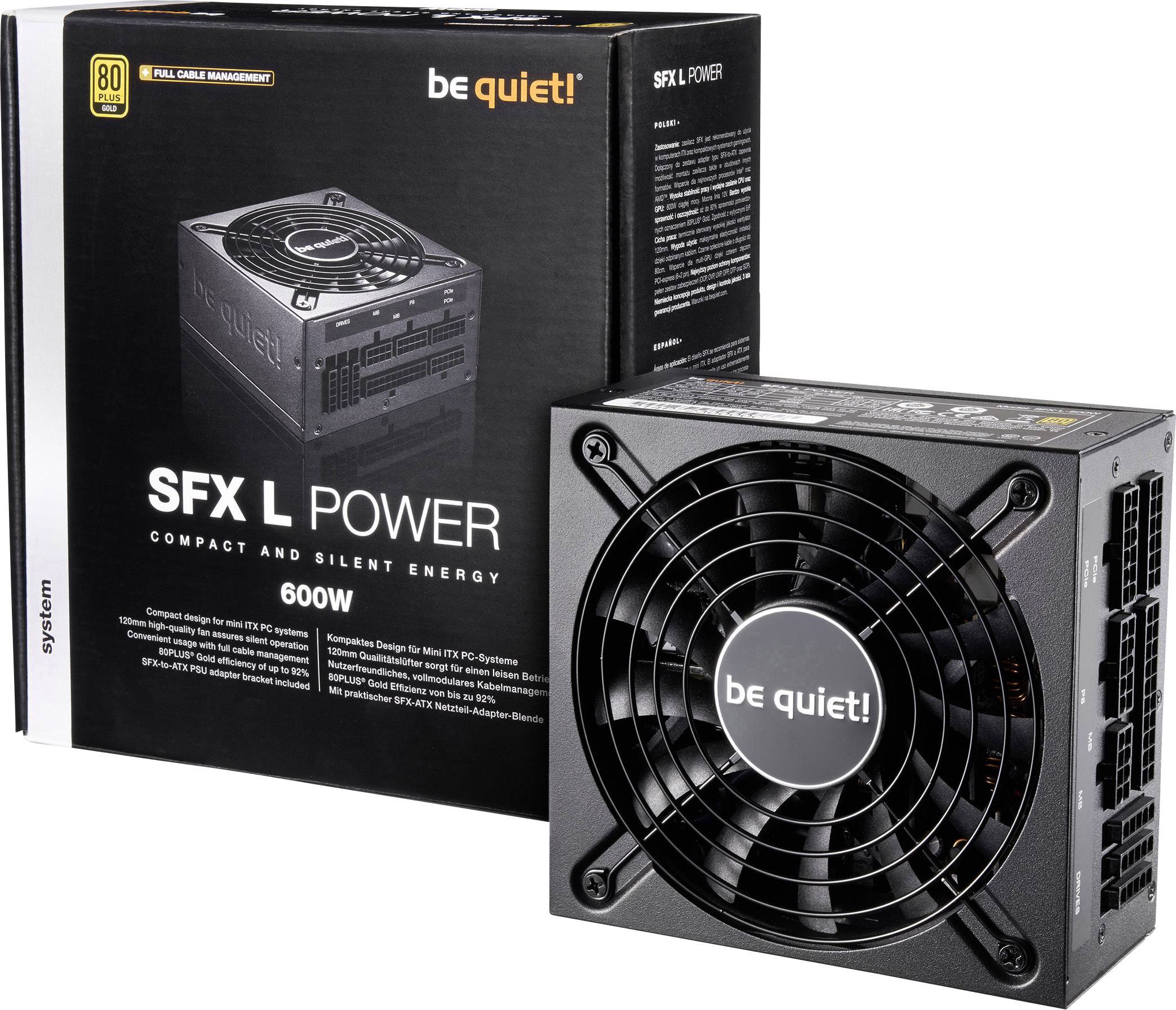 BeQuiet SFX-L Power PC Netzteil 600 W SFX 80PLUS® Gold