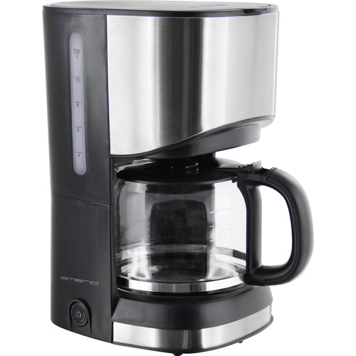 EMERIO CME-111063 Kaffeemaschine Edelstahl, Schwarz Fassungsvermögen Tassen=6