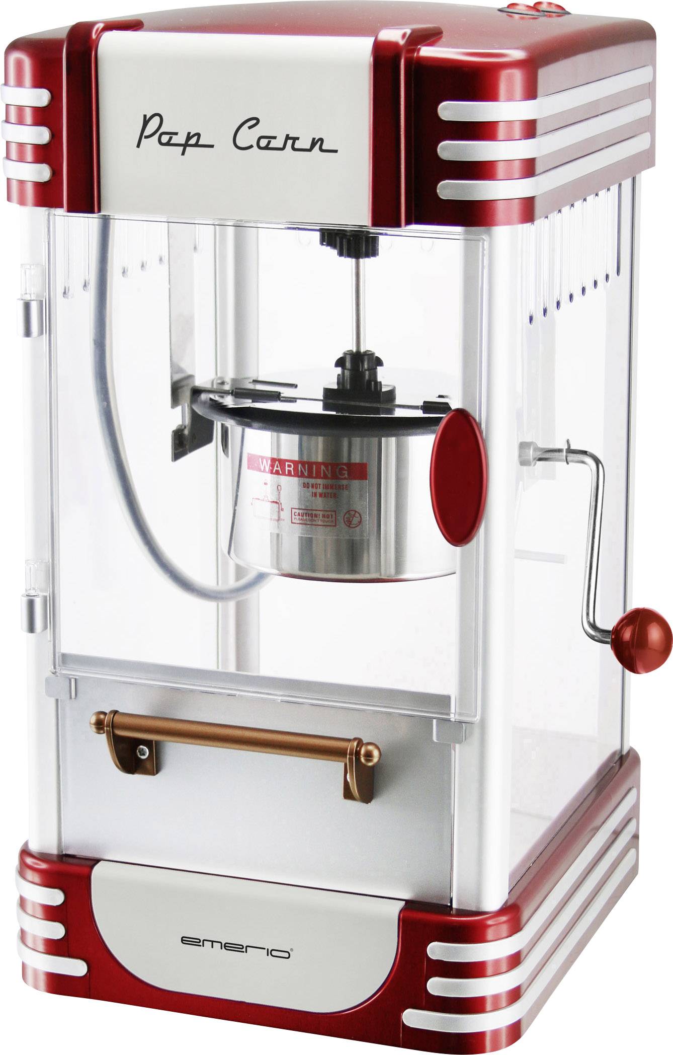 EMERIO POM-120650 POM-120650 Popcorn-Maker Weiß, Rot