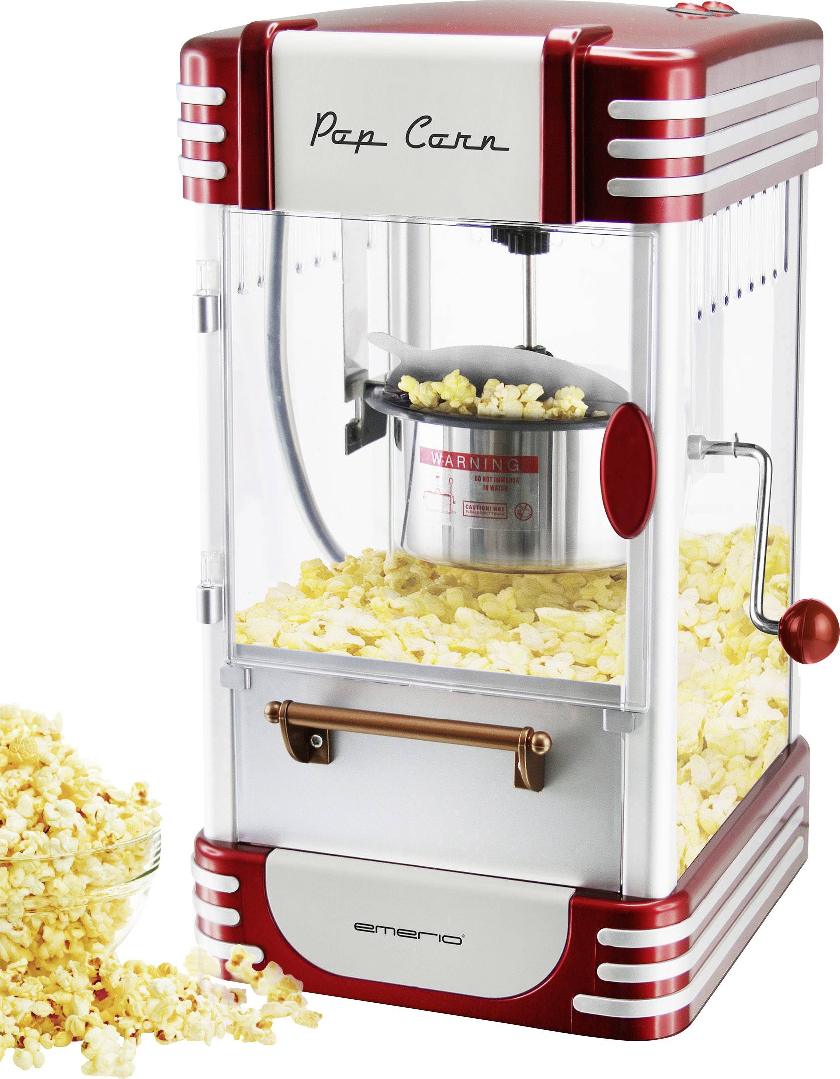 EMERIO POM-120650 POM-120650 Popcorn-Maker Weiß, Rot