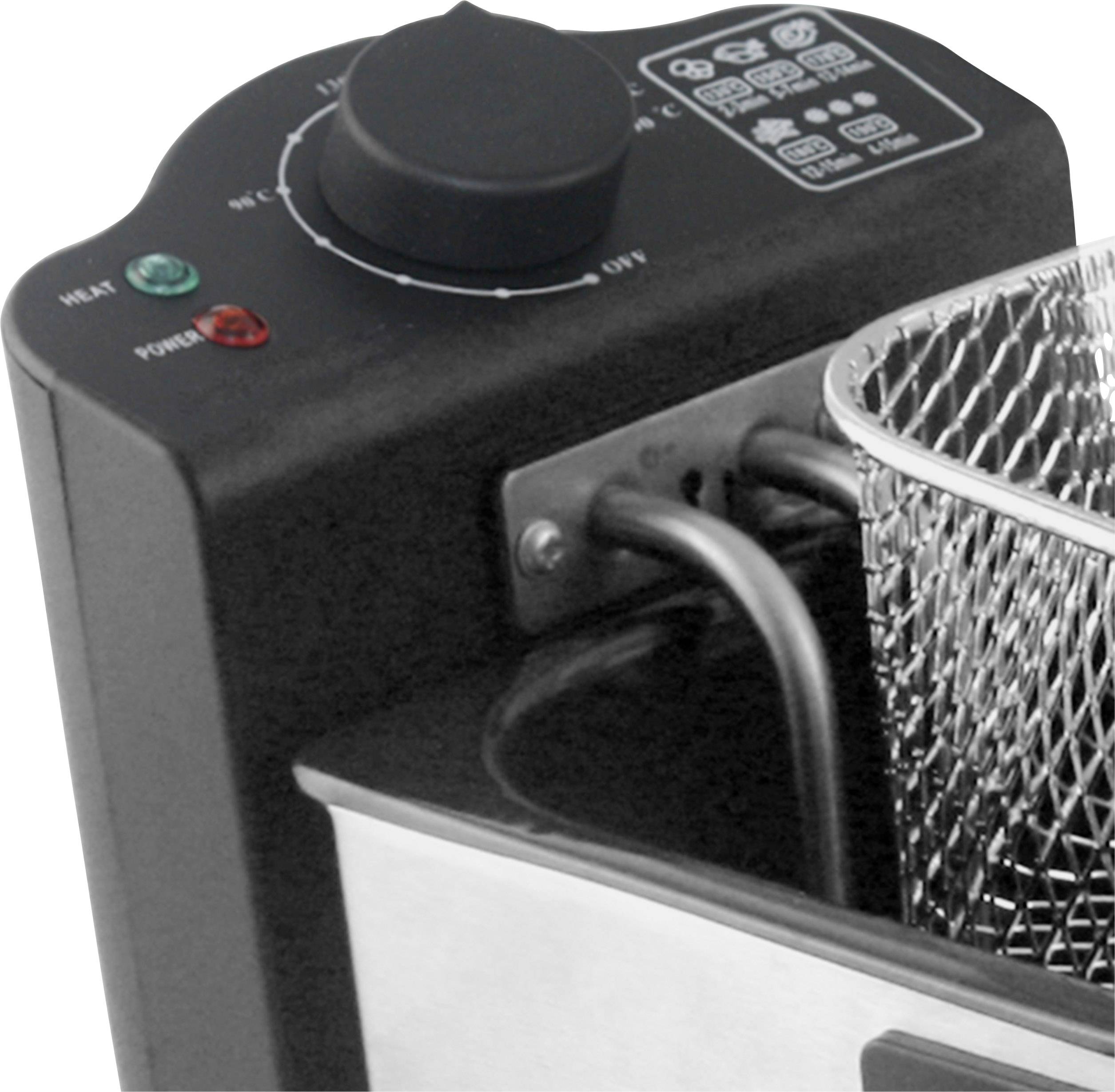 EMERIO DF-110927 Kaltzonen Fritteuse 2000W Edelstahl