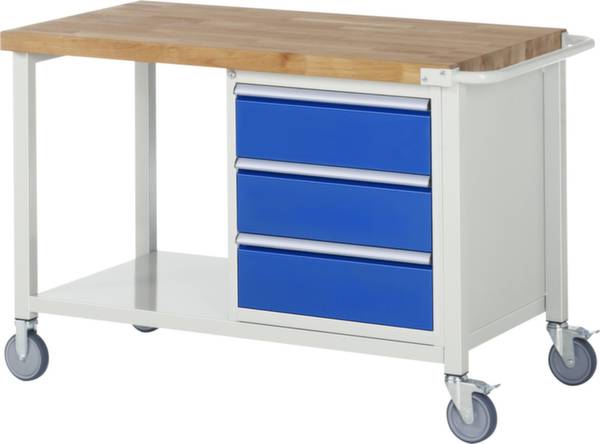 RAU 05 8157A6-127B4S.11 Fahrbare Werkbank (B x H x T) 1250 x 880 x 700mm