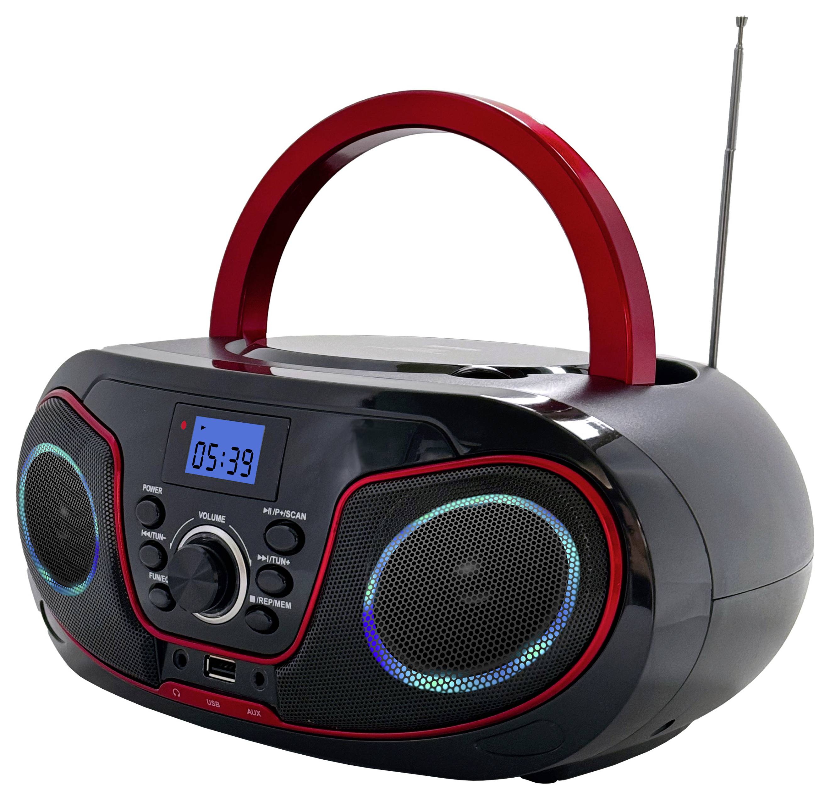 Silva Schneider MPC 19.4 USB CD-Radio UKW AUX, CD, USB Schwarz, Rot