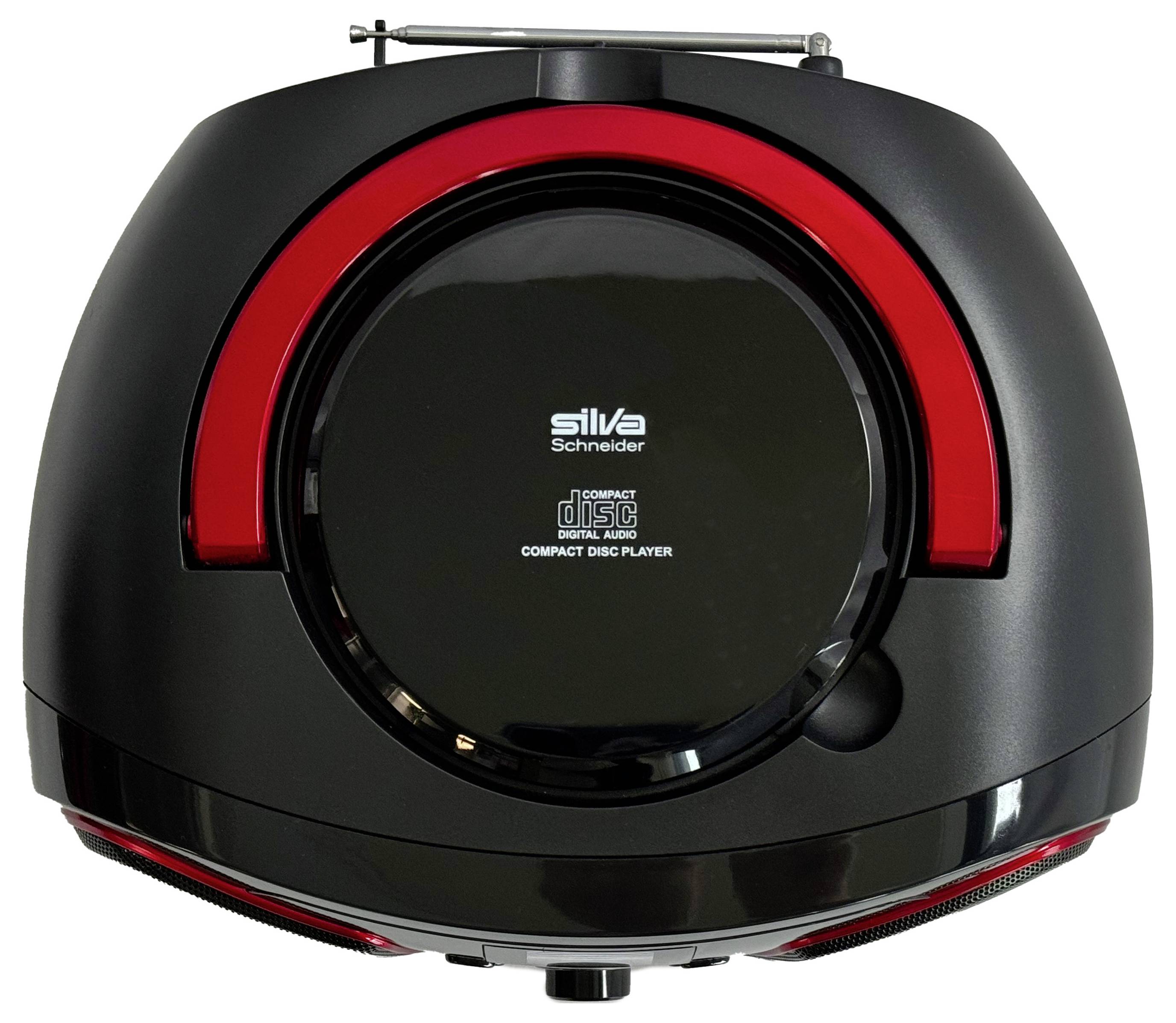 Silva Schneider MPC 19.4 USB CD-Radio UKW AUX, CD, USB Schwarz, Rot