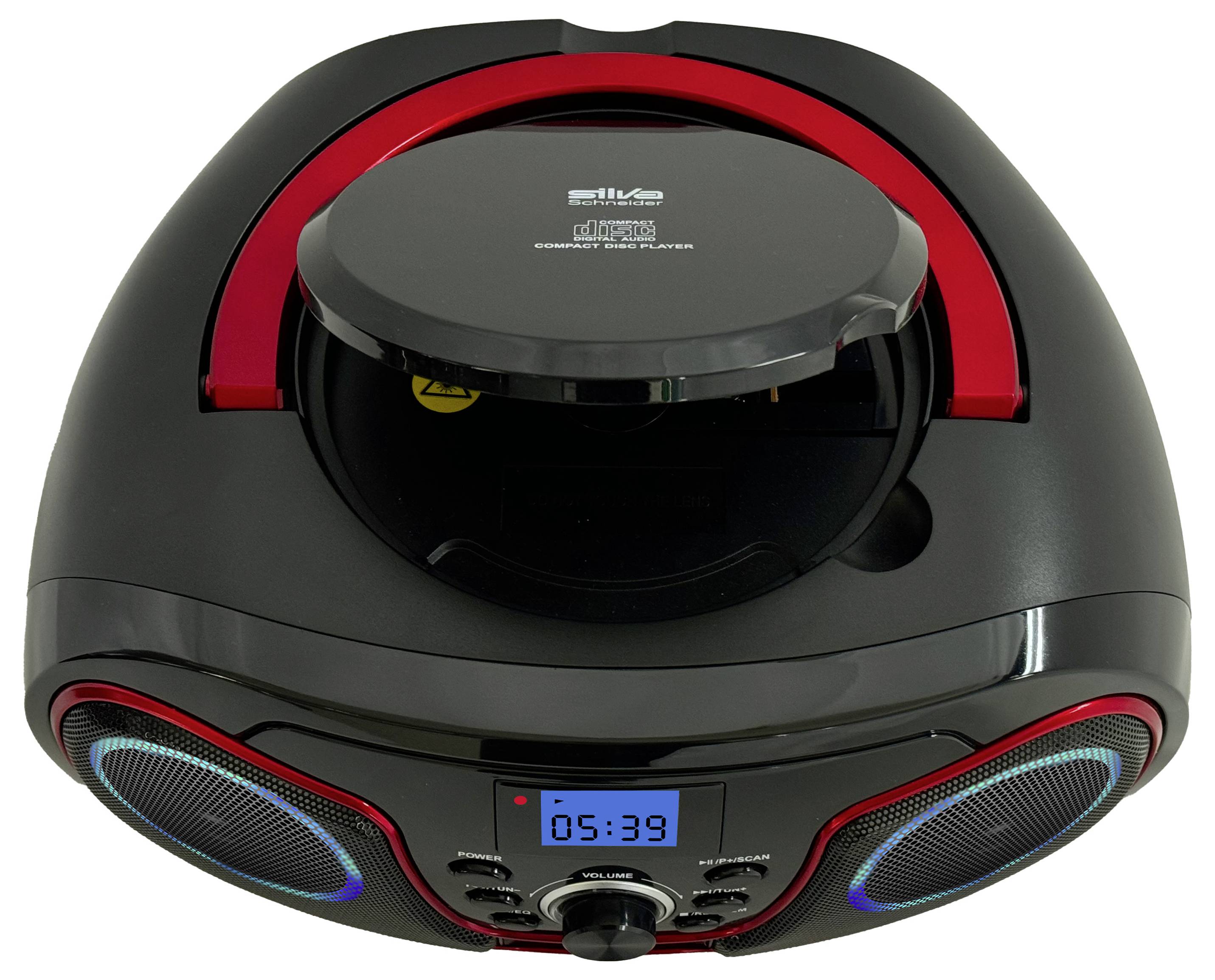 Silva Schneider MPC 19.4 USB CD-Radio UKW AUX, CD, USB Schwarz, Rot