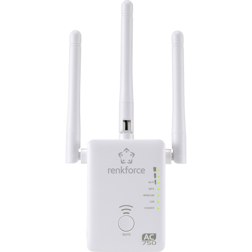 Renkforce WS-WN575A2 Dual Band AC750 WLAN Repeater 2.4GHz, 5GHz