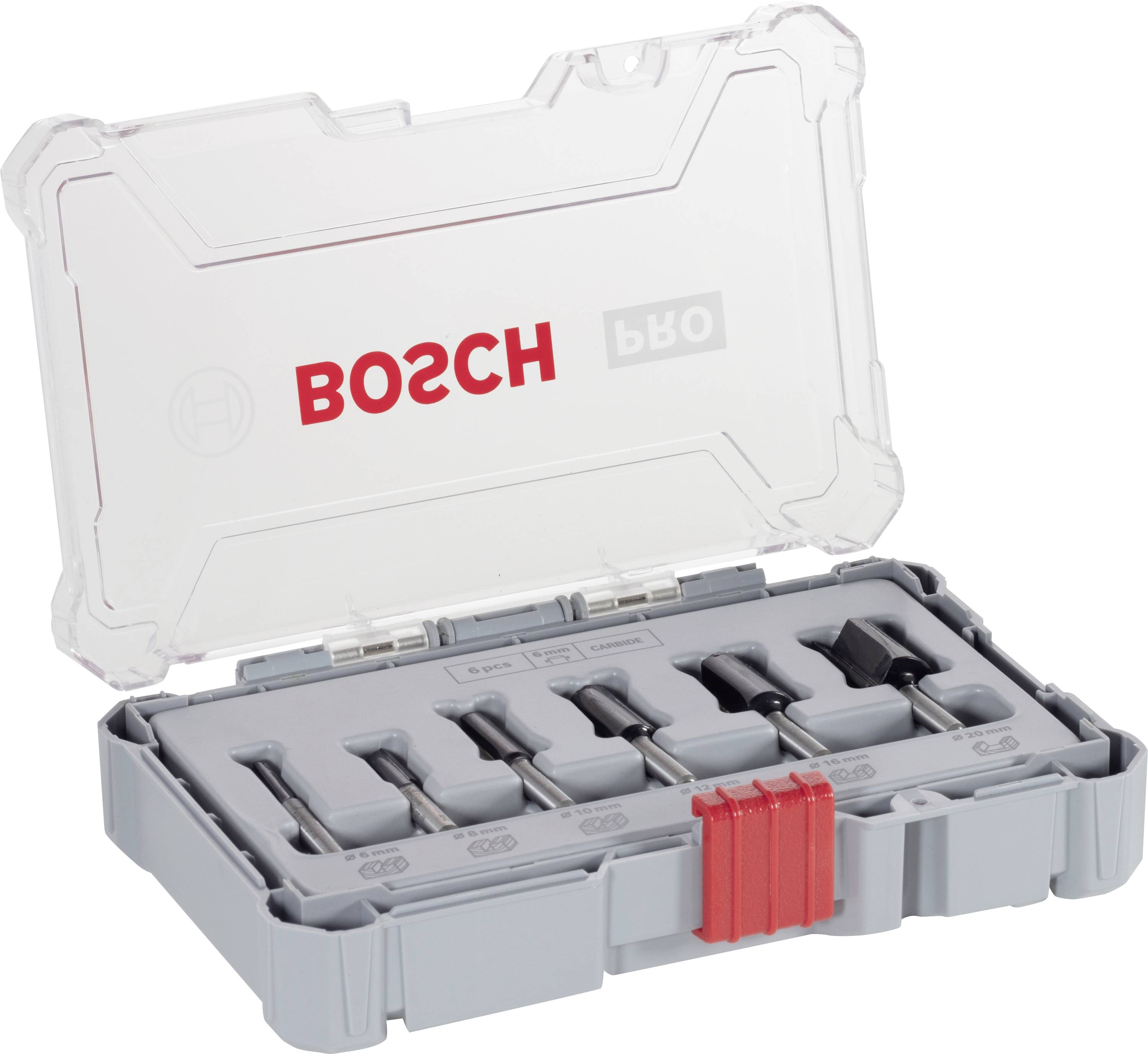 Nutfräser-Set, 6-mm-Schaft, 6-teilig Bosch Accessories 2607017465