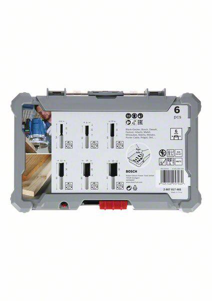 Bosch Accessories Nutfräser-Set, 6-mm-Schaft, 6-teilig 2607017465