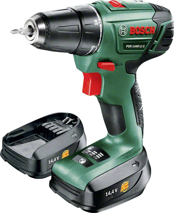Bosch Home and Garden PSR 1440 LI-2 Akku-Bohrschrauber 14.4V 1.5Ah Li-Ion inkl. 2. Akku, inkl. Koffer