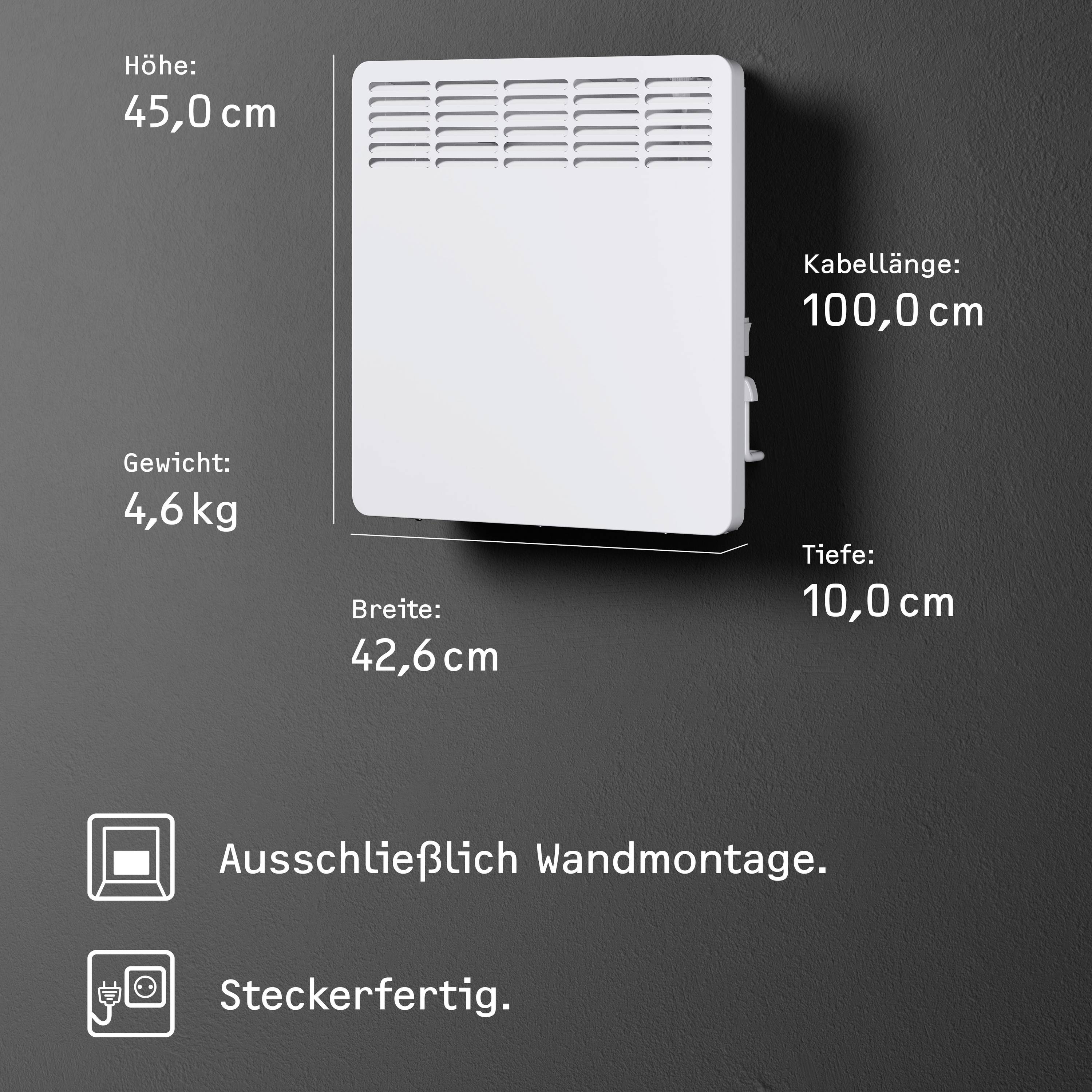 Stiebel Eltron 236526 Konvektor CNS 100 Trend 1000 W Alpinweiß