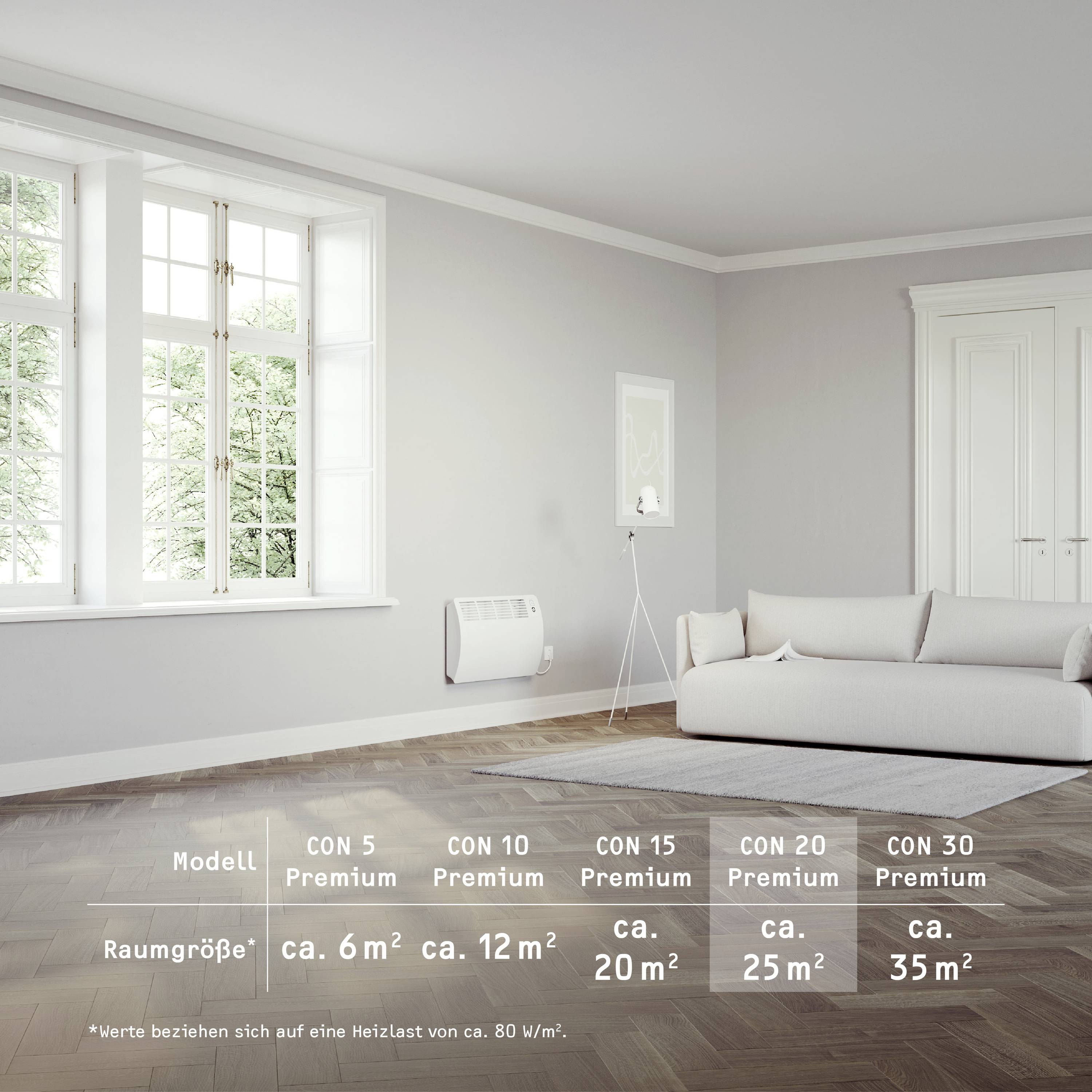 Stiebel Eltron 237833 Konvektor CON 20 Premium 2000 W Alpinweiß