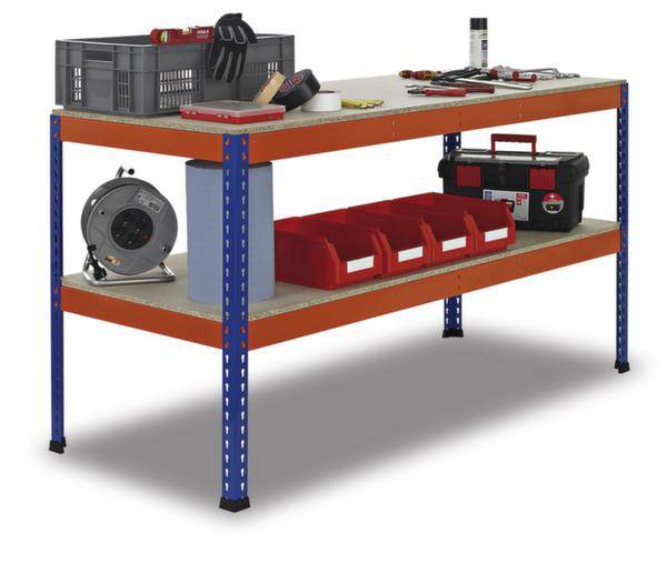SCHULTE Lagertechnik 18000-A6 Werkbank (B x H x T) 1536 x 990 x 1230 mm Blau, Orange
