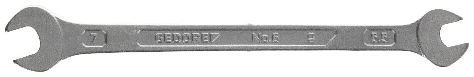 Doppelmaulschlüssel 6 5,5x7mm L.122mm verchr.GEDORE