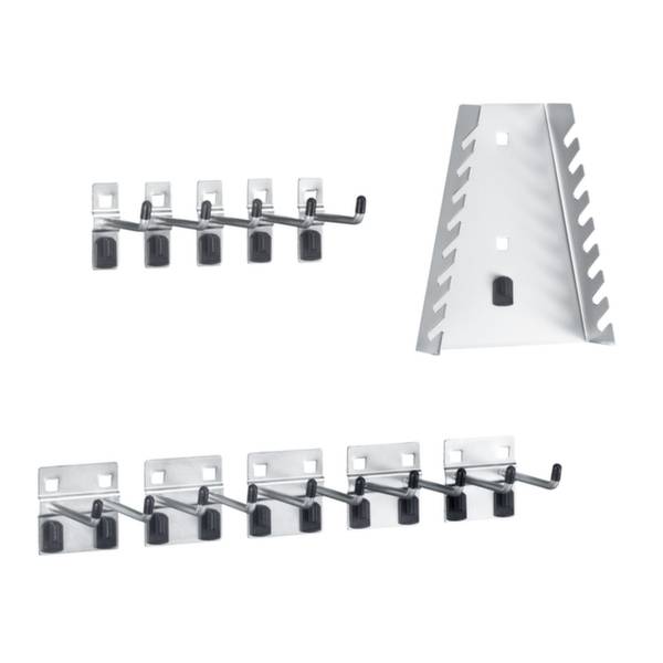 Werkzeughaltersortiment 11-tlg.verz.f.Lochplatten 5Haken/5 Doppelhaken/1Hal.BOTT