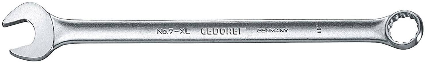 Ein silberner Gabel- und Ringschlüssel der Marke GEDORE, geeignet für das Lösen und Festziehen von Muttern und Schrauben.