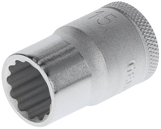 Steckschlüsseleinsatz D 19 1/2 Zoll 12-kant SW 15mm L.39,5mm GEDORE