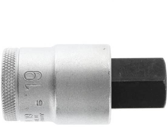 Steckschlüsseleinsatz IN 19 1/2 Zoll Innen-6-kant SW 19mm L.60mm GEDORE