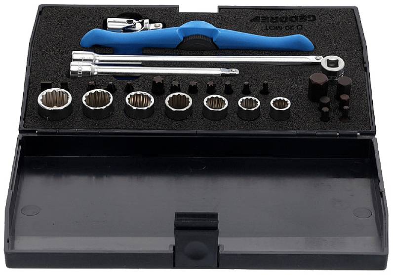 Gedore D 20 MOT Bordwerkzeugsatz metrisch 1/4" (6.3 mm) 30teilig 2190281