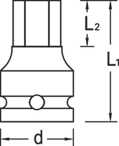 Gedore IN K 21 27 1956582 Innen-Sechskant Kraft-Steckschlüsseleinsatz 27mm 1" (25 mm)