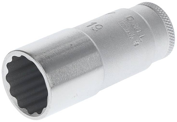 Steckschlüsseleinsatz D 30 L 3/8 Zoll 12-kant SW 19mm L.63,5mm GEDORE