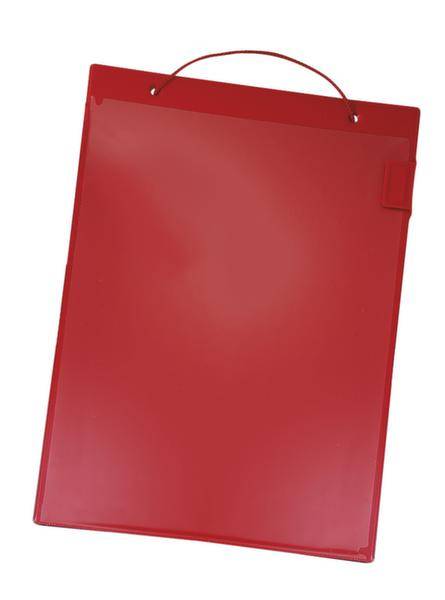 Auftragstasche m.Klettverschluss,Kordel u.Tasche DIN A4 rot VE 10 St.EICHNER