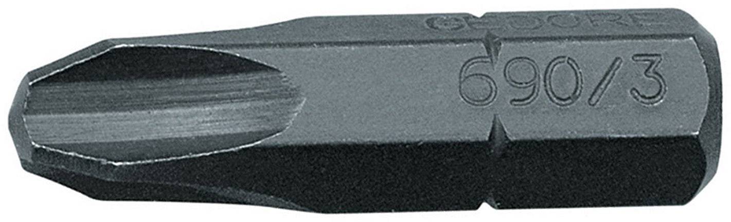 Gedore 690 3 S-010 6541590 Kreuzschlitz-Bit PH 3 Chrom-Vanadium Spezialstahl brüniert C 6.3 1St.