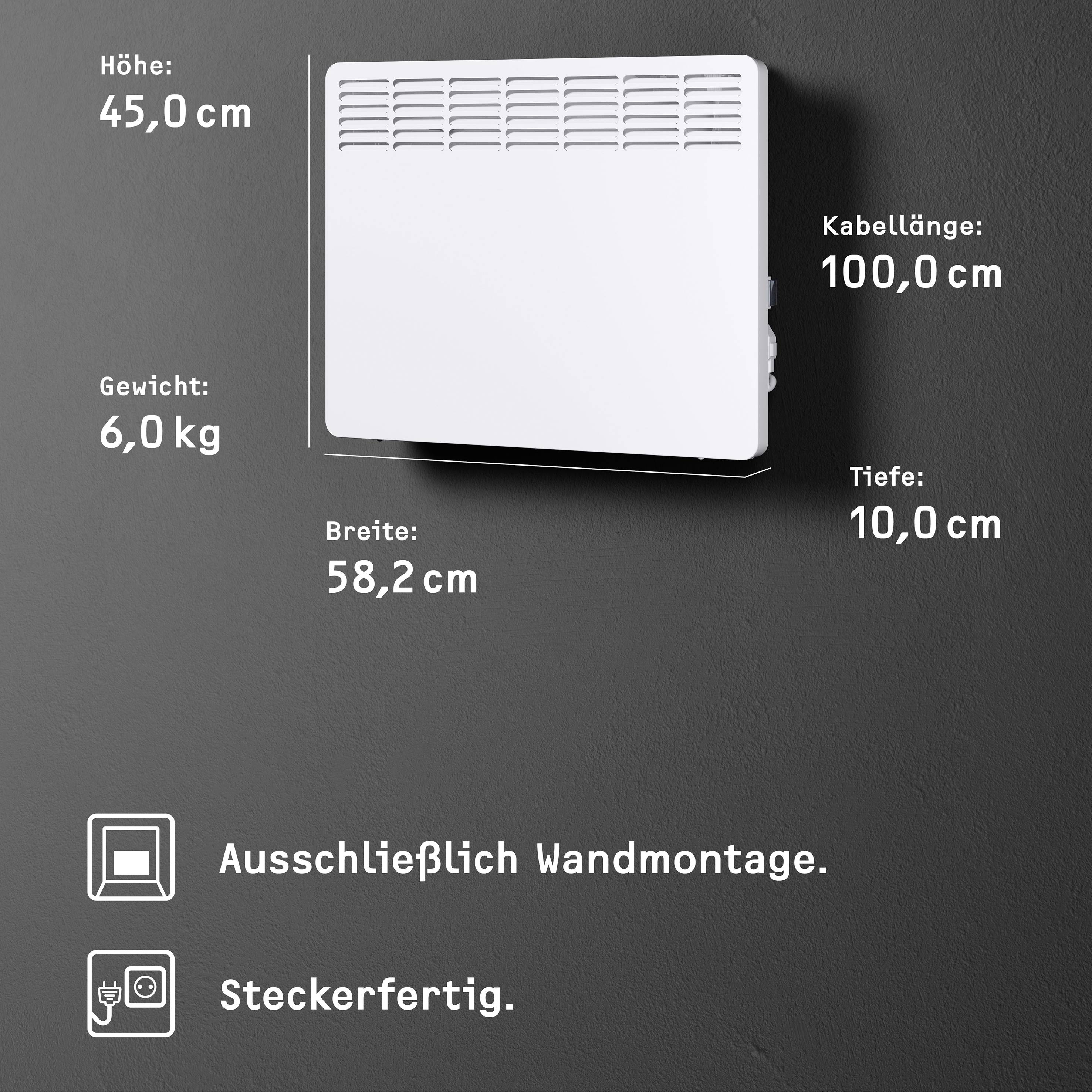 Stiebel Eltron 236527 Konvektor CNS 150 TREND 1500 W Alpinweiß