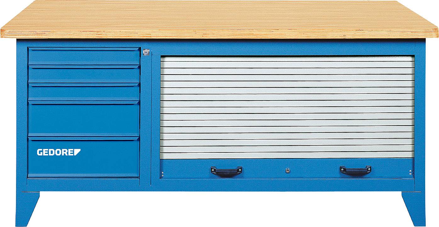 Gedore 6618050 B 1500L -Werkbank mit Blechjalousie (B x H x T) 2000 x 900 x 875mm