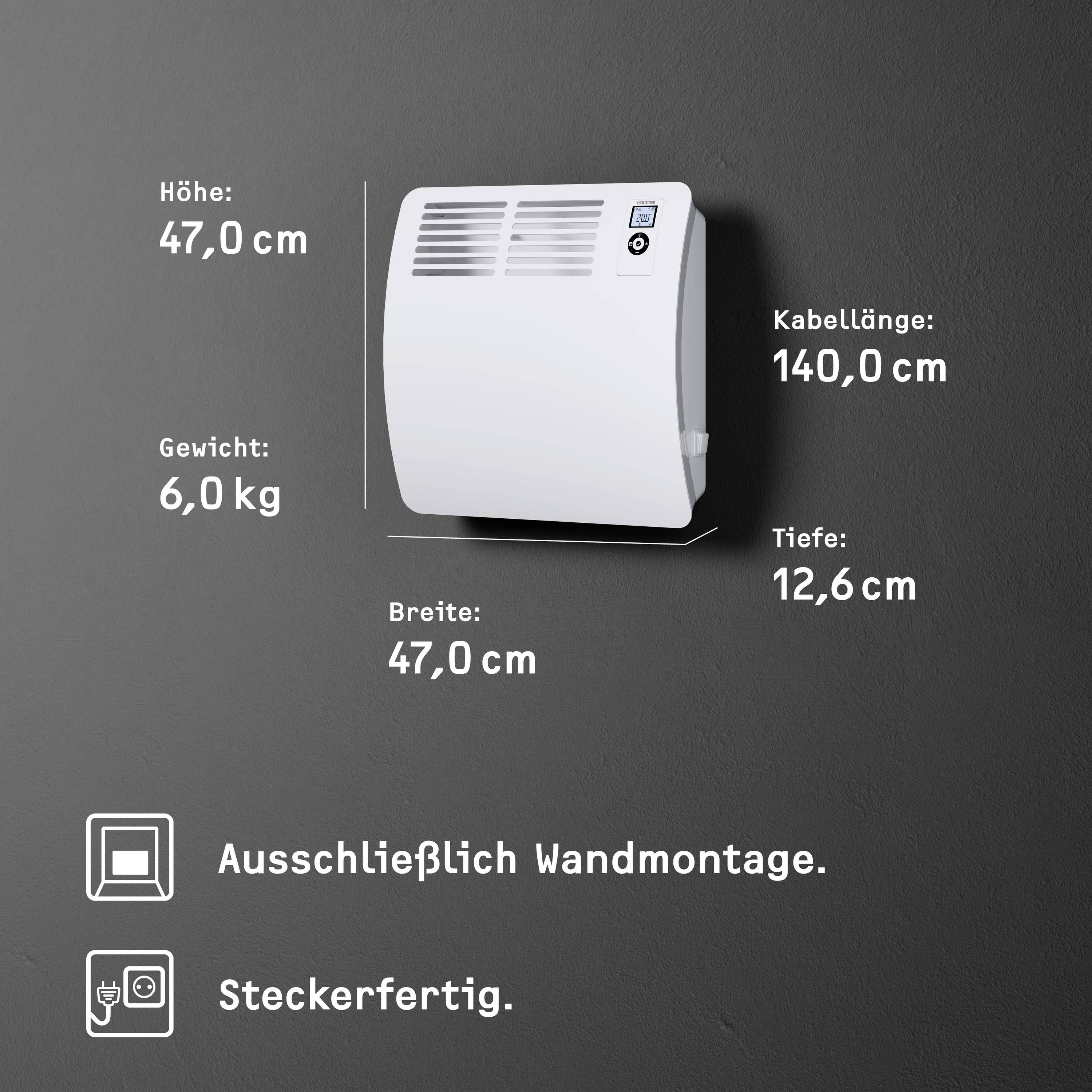 Stiebel Eltron 237831 Konvektor CON 10 Premium 1000 W Alpinweiß