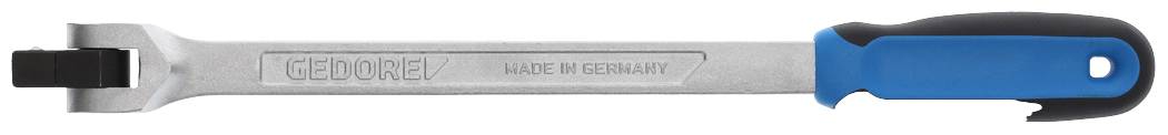 Metallischer Hebel mit blau-schwarzem Griff und Inschrift 'Made in Germany'. Verwendet als Werkzeug zum Hebeln oder Entfernen.