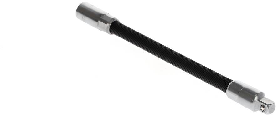 Langer, flexibler Steckschlüsseleinsatz mit Metallkappen an beiden Enden. Wird für schwer erreichbare Schrauben verwendet.