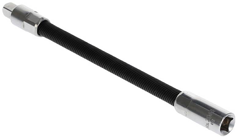 Flexibler Steckschlüsseleinsatz mit geriffeltem Schaft, geeignet für schwer zugängliche Stellen in mechanischen Anwendungen.