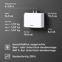 Stiebel Eltron 220813 DHM 3 Durchlauferhitzer A (A+ - F) hydraulisch 3.5 kW Stiebel Eltron 220813 DHM 3 Durchlauferhitzer A (A+ - F) hydraulisch 3.5 kW