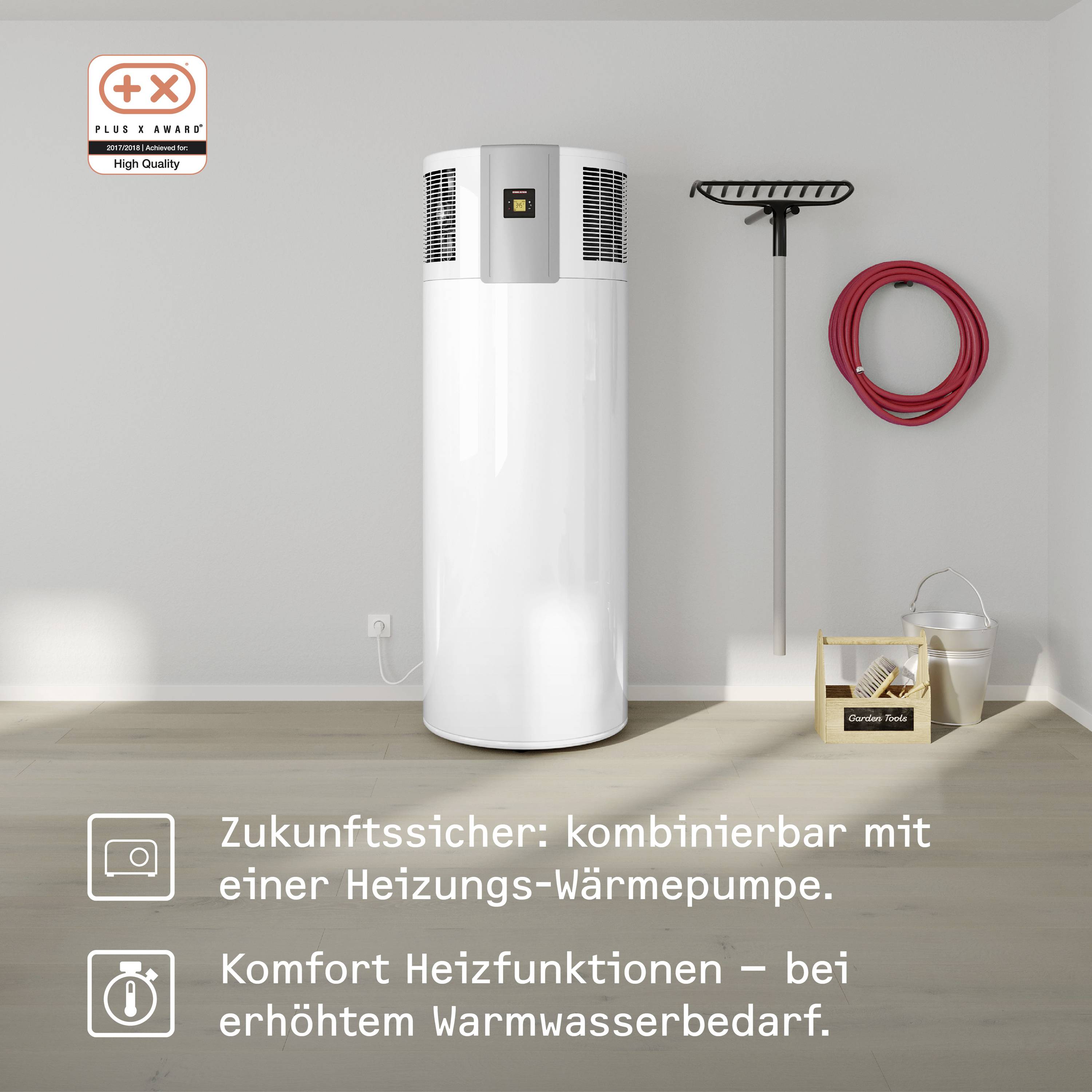 Wärmepumpe in modernem Raum, kombiniert mit Heizungsfunktion, bietet erhöhte Energieeffizienz und Komfort für Warmwasserbedarf.