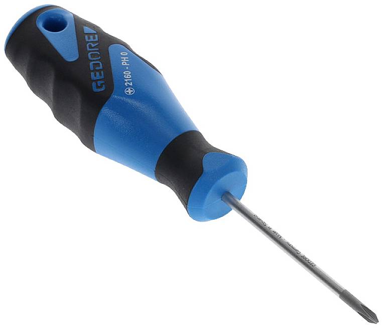 Gedore 2160 PH 0 6683110 Kreuzschlitz-Schraubendreher PH 0 Klingenlänge: 60mm DIN ISO 8764