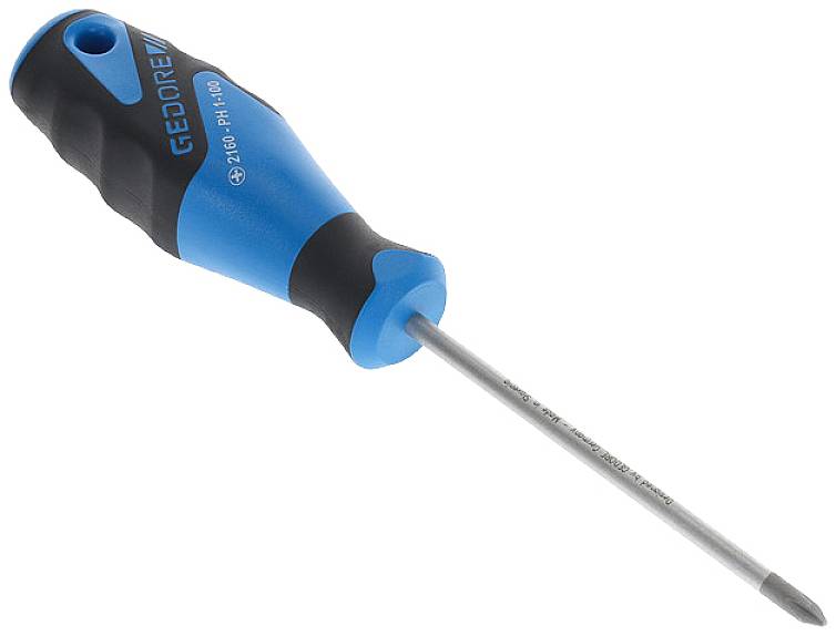 Gedore 2160 PH 1-100 2824051 Kreuzschlitz-Schraubendreher PH 1 Klingenlänge: 100mm DIN ISO 8764