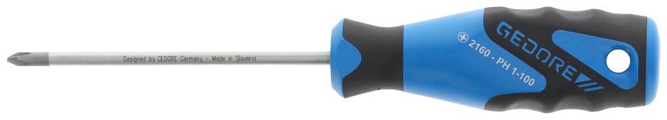 Gedore 2160 PH 1-100 2824051 Kreuzschlitz-Schraubendreher PH 1 Klingenlänge: 100mm DIN ISO 8764