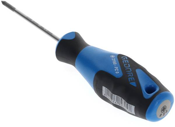 Gedore 2160 PZ 0 6683970 Kreuzschlitz-Schraubendreher PZ 0 Klingenlänge: 60mm DIN ISO 8764