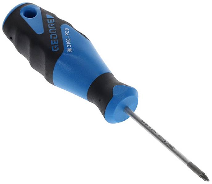 Gedore 2160 PZ 0 6683970 Kreuzschlitz-Schraubendreher PZ 0 Klingenlänge: 60mm DIN ISO 8764