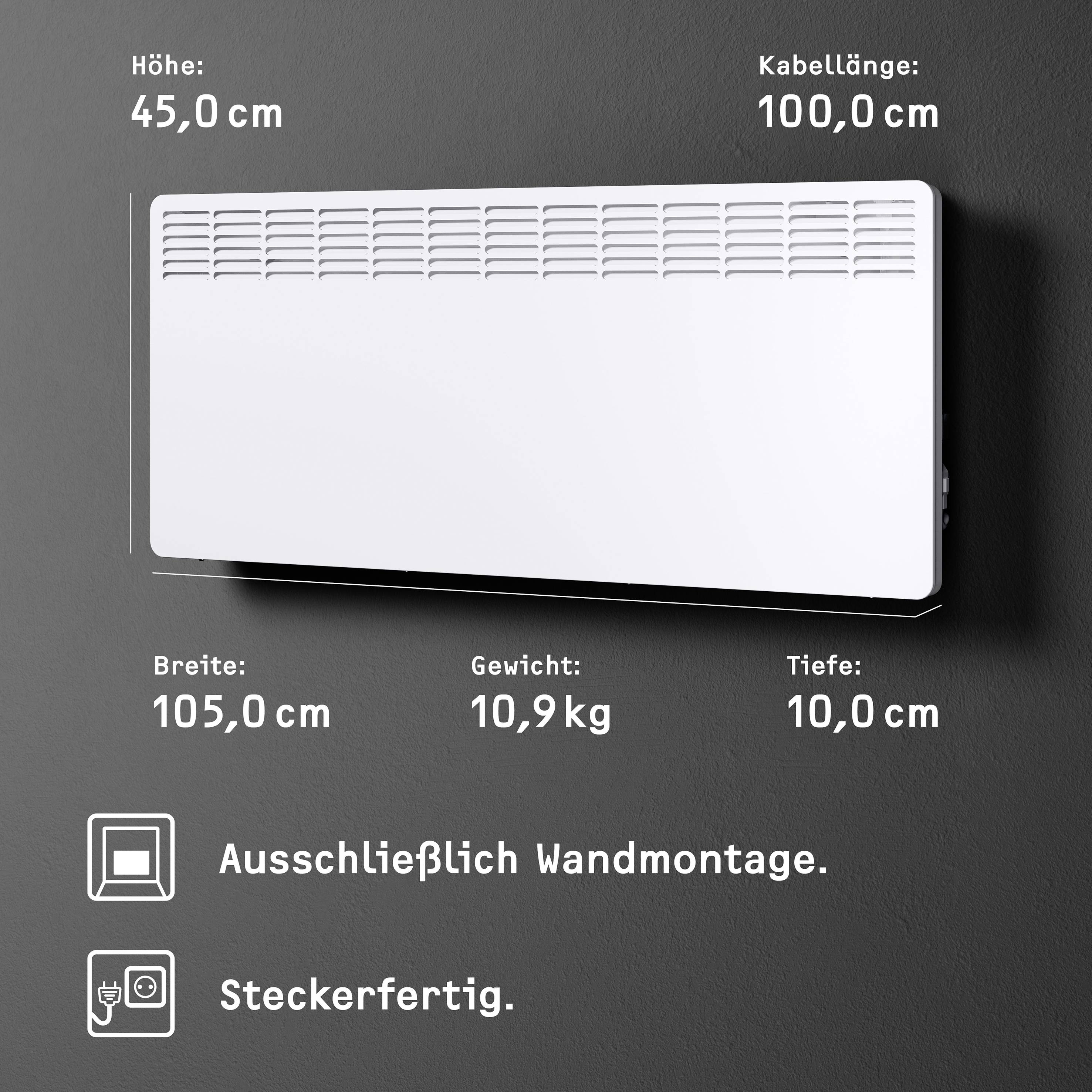 Stiebel Eltron 236530 Konvektor CNS 300 Trend 3000 W Alpinweiß
