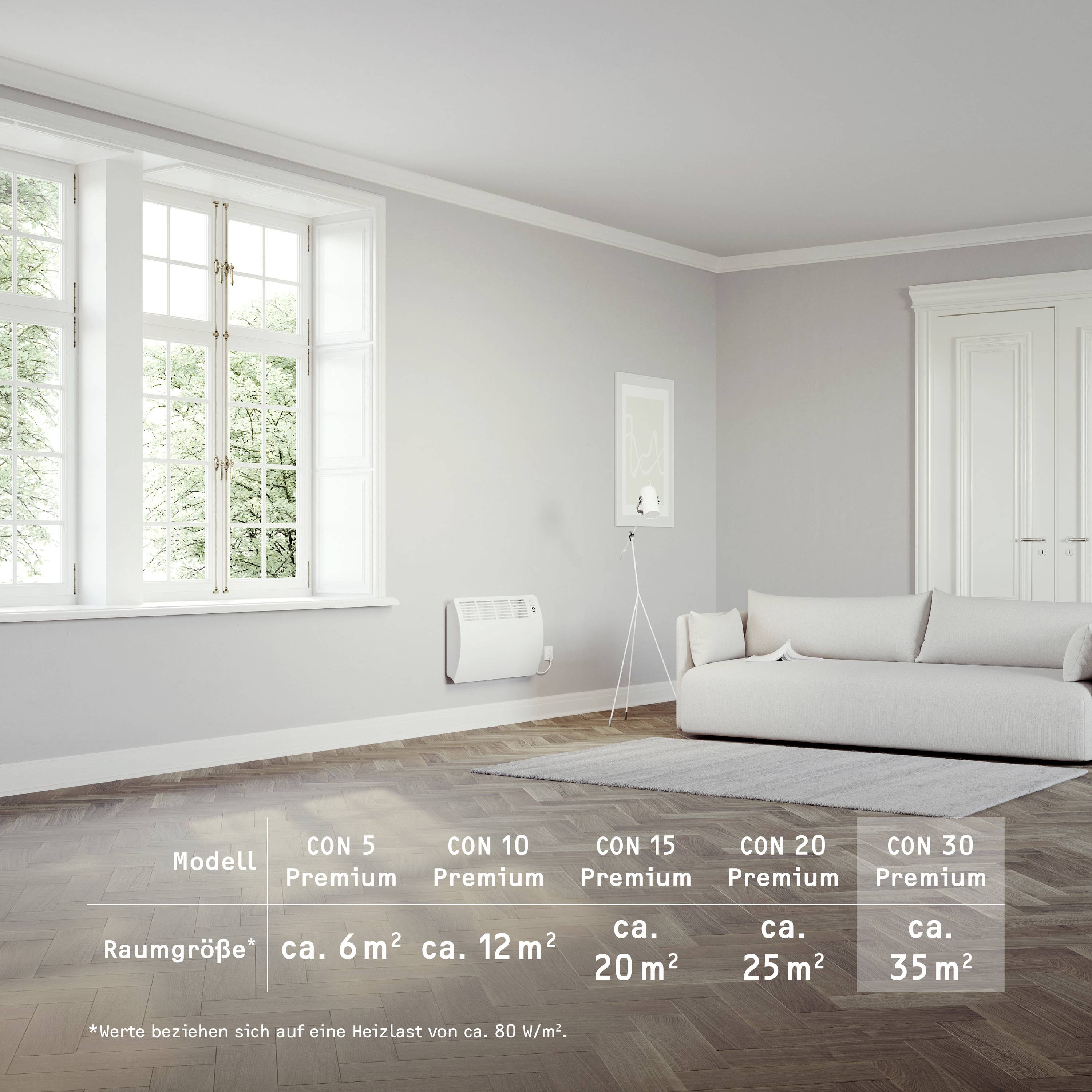 Stiebel Eltron 237834 Konvektor CON 30 Premium 3000W Alpinweiß