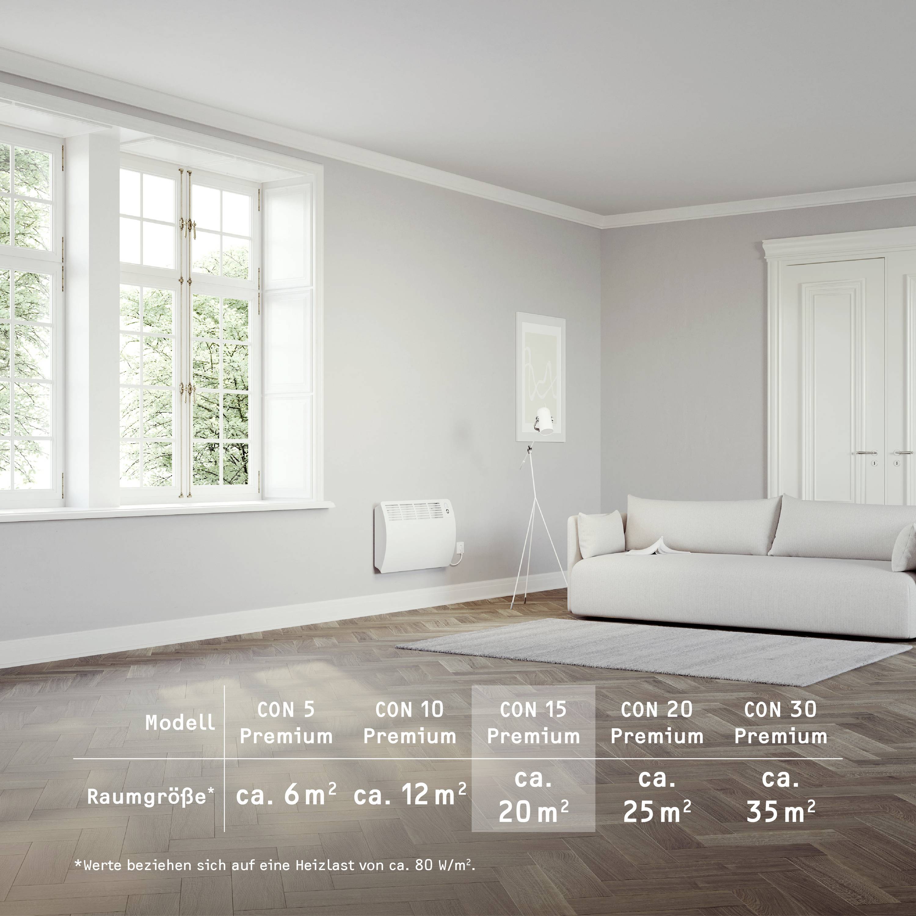 Stiebel Eltron 237832 Konvektor CON 15 Premium 1500W Alpinweiß