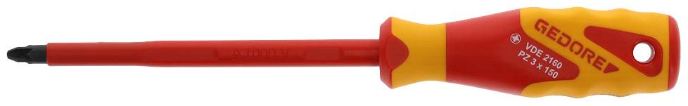 Gedore VDE 2160 PZ 3 1612204 Kreuzschlitz-Schraubendreher PZ 3 Klingenlänge: 150mm DIN ISO 8764
