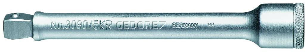 Ein silberner Steckschlüssel-Verlängerungsstift von Gedore mit der Modellnummer 3090/5 KR, seitliche Gravur sichtbar.