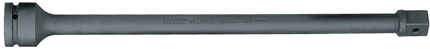 Langes, schwarzes Verlängerungswerkzeug, möglicherweise für eine Steckschlüsselratsche, mit einer Inschrift in der Mitte.